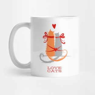 Valentine's Day Love Cats Lovecats Mug